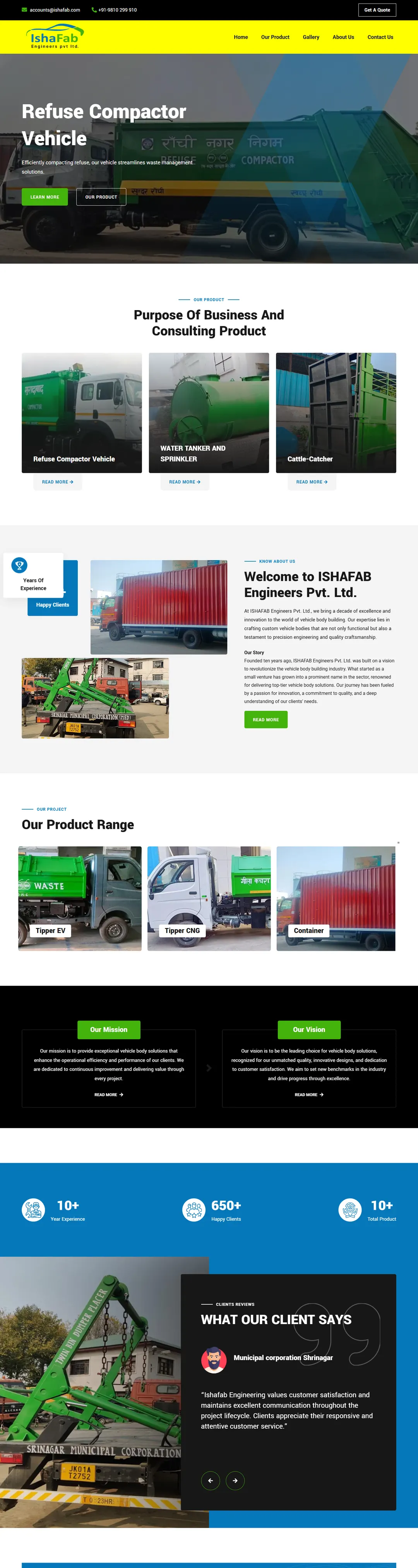 Ishafab website designed by Needle Ads