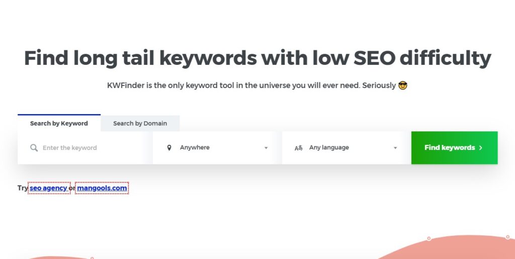 KWFinder Keywords resarch
