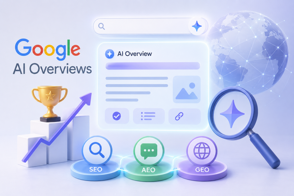 How to Rank in Google AI Overviews in 2026: Complete SEO, AEO & GEO Guide